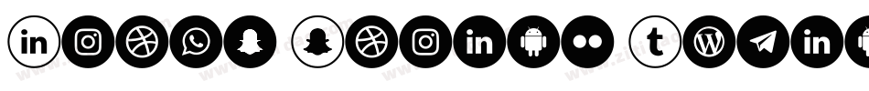 Icons Social Media 16字体转换